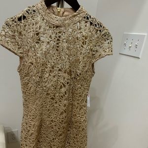 Lovely Richly Embellished Gold Dress - NWT!